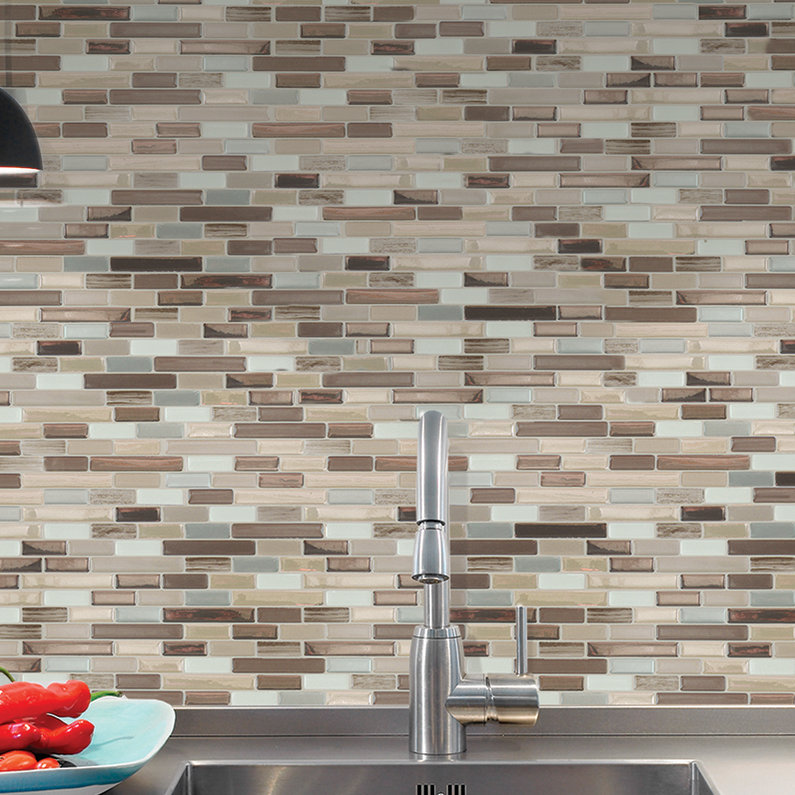Smart Tiles Mosaik Muretto Durango 10.20" x 9.10" Peel & Stick Wall